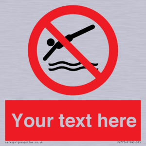 Custom prohibition no diving